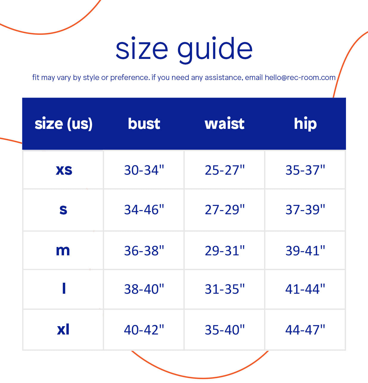 RR size guide squiggle
